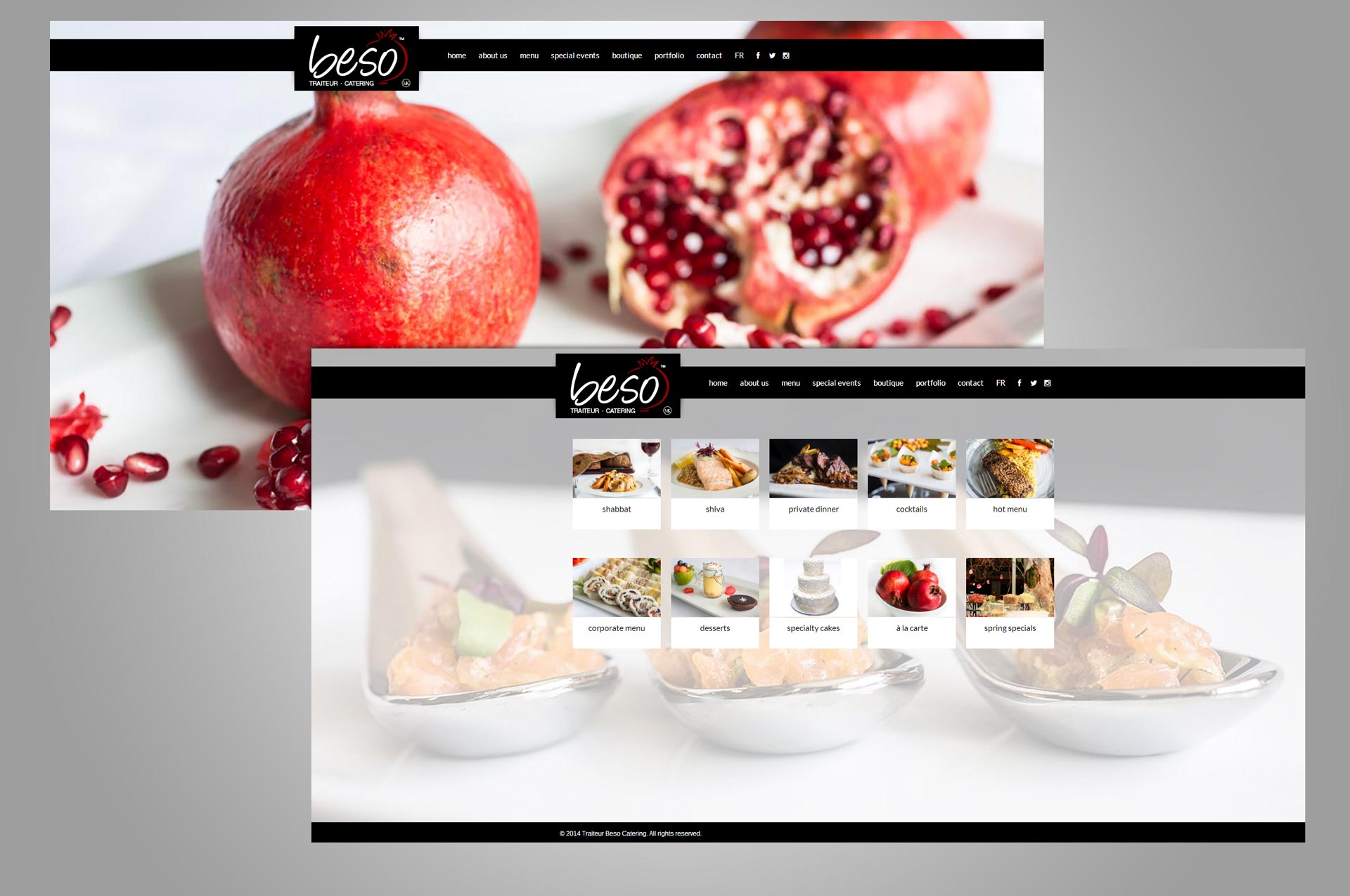 Beso Catering Website
